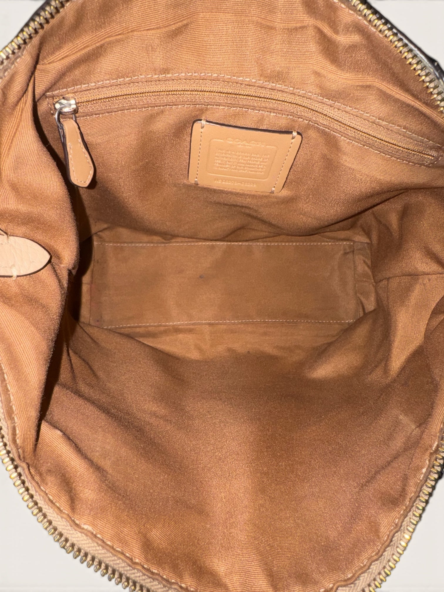 Coach Kacey Pebbled Leather Top Zip Satchel Crossbody Bag - Taupe