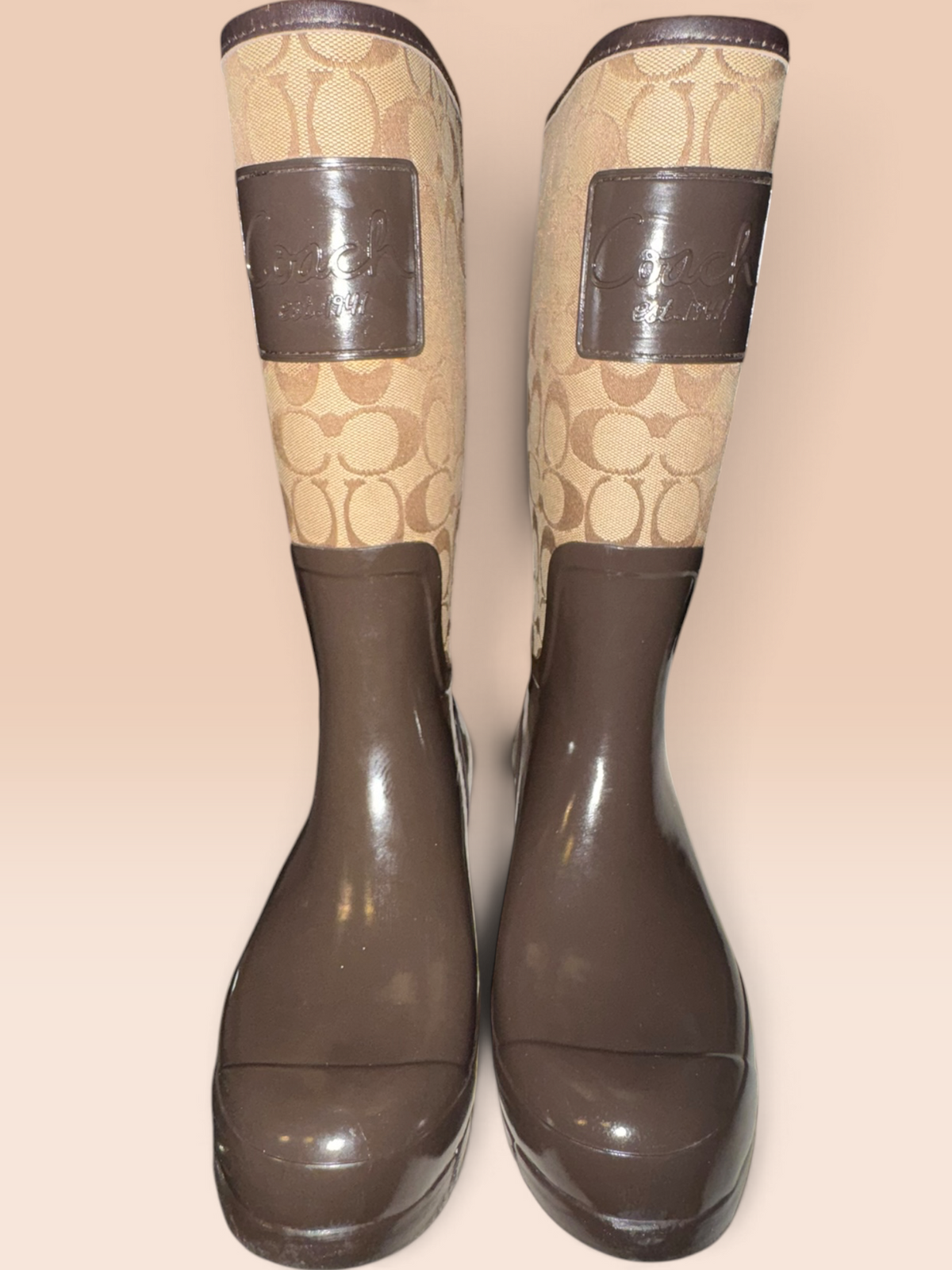 Coach Signature C Tall Rain Boots