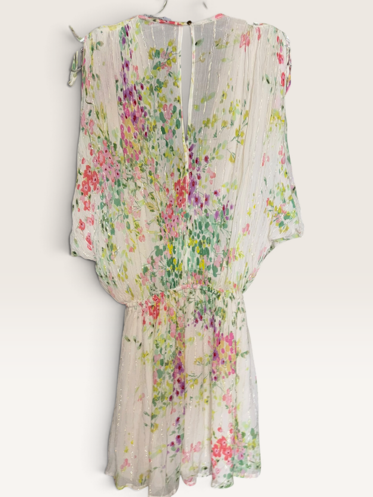 Sabina Musayev Metallic Floral Mini Dress