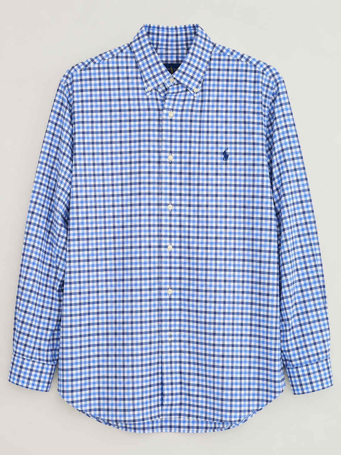 Ralph Lauren Blue & White Gingham Button-Down