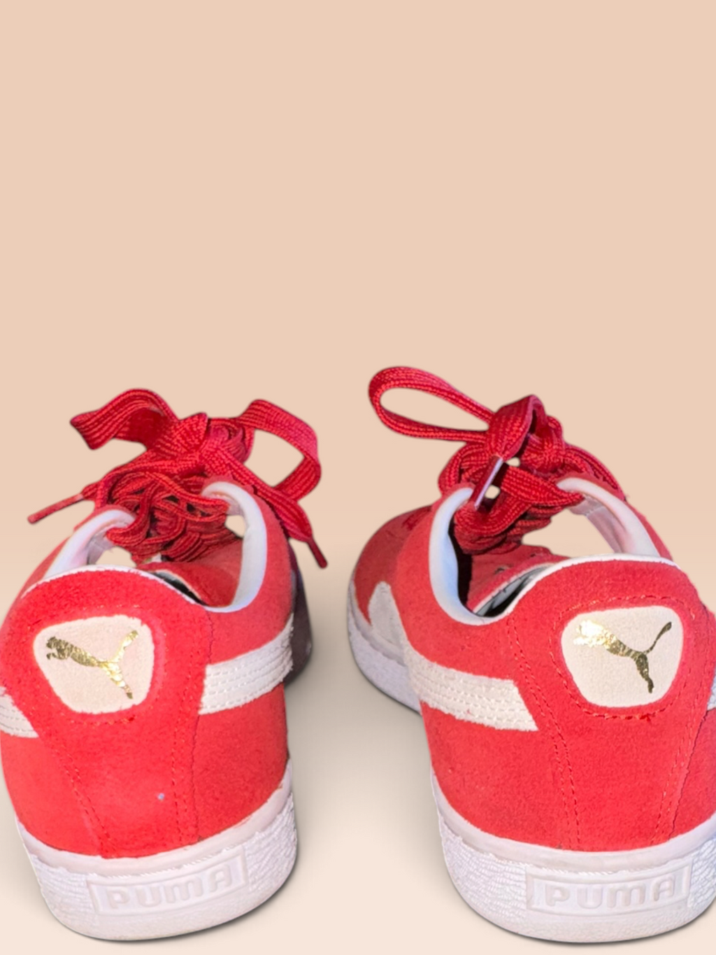 Puma Red Suede Sneakers