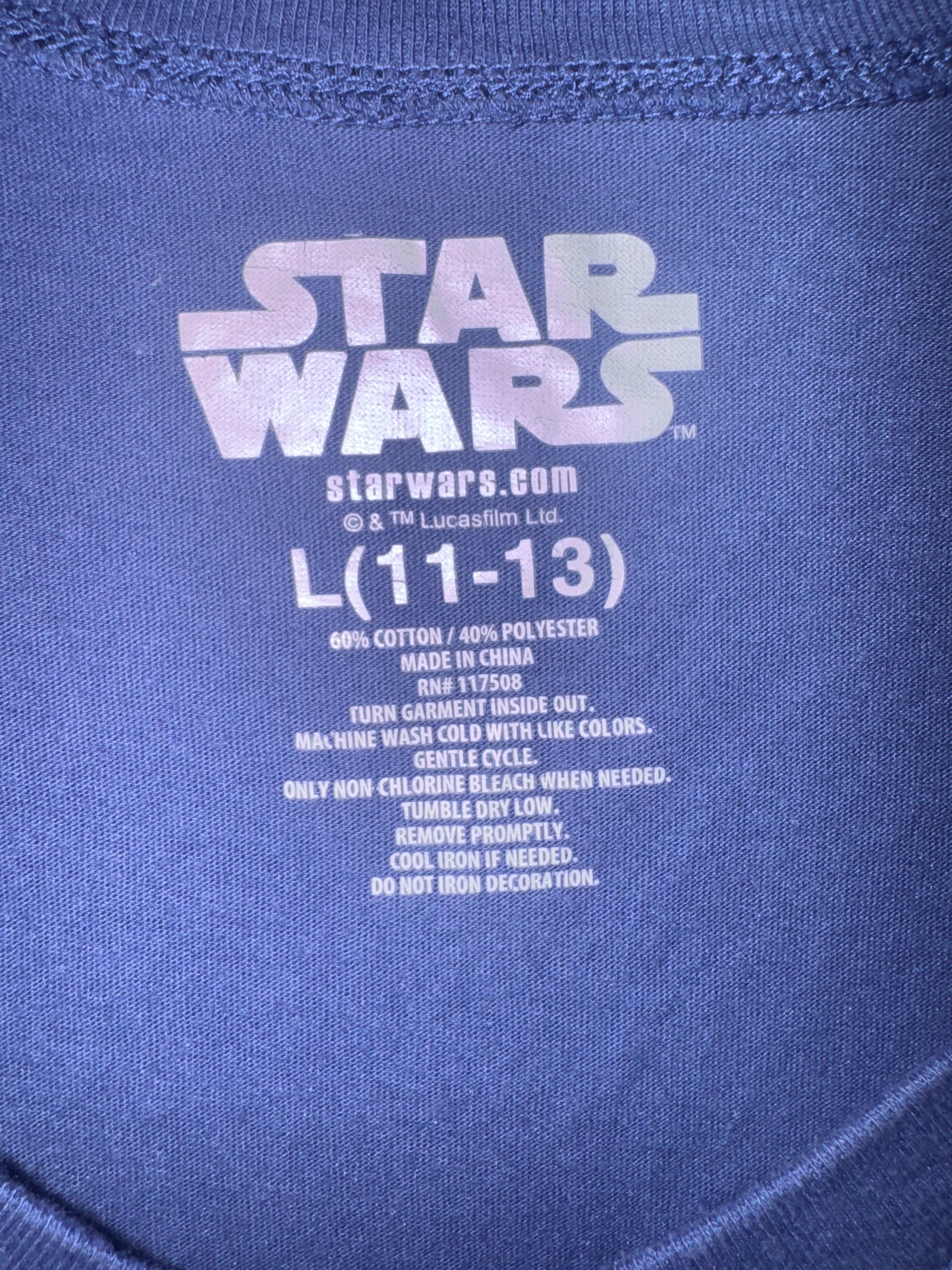 Star Wars Blue Character Graphic V-Neck T-Shirt