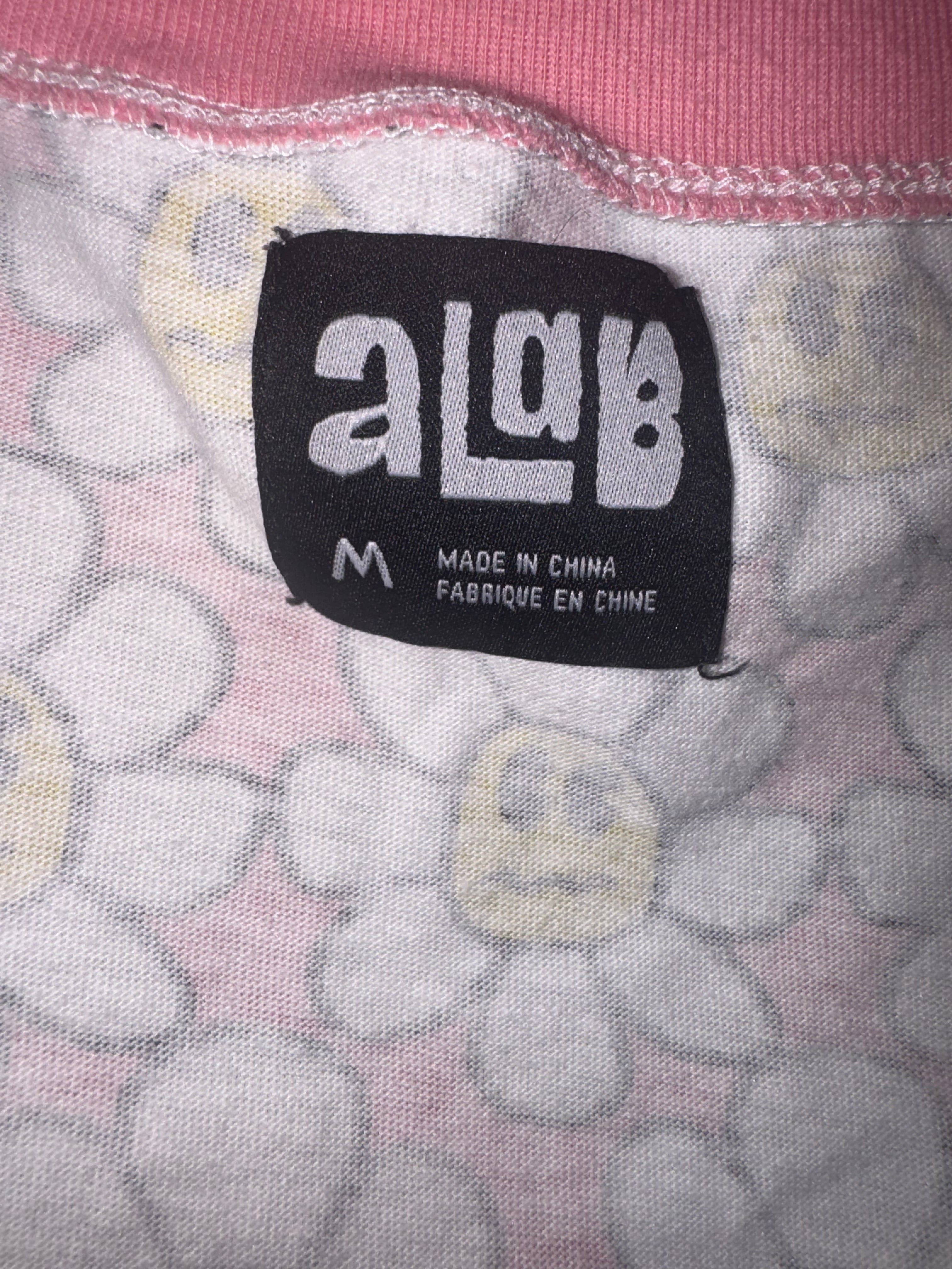 ALAB Pink Daisy Graphic Crop Top