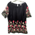 EST. 1986 Black Satin Blouse