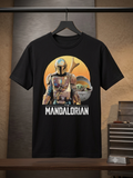 Star Wars The Mandalorian Black Graphic T-Shirt Grogu Baby Yoda Fifth Sun