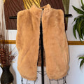 Reversible Faux Fur & Quilted Vest Cozy Neutral Layer