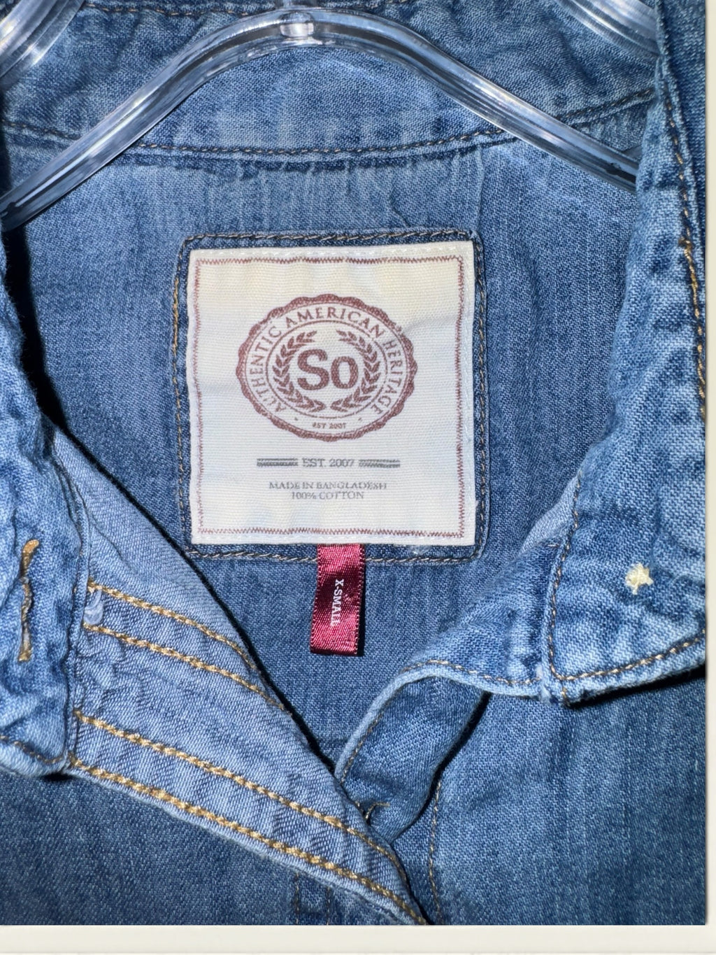 SO Double-Pocket Chambray Shirt