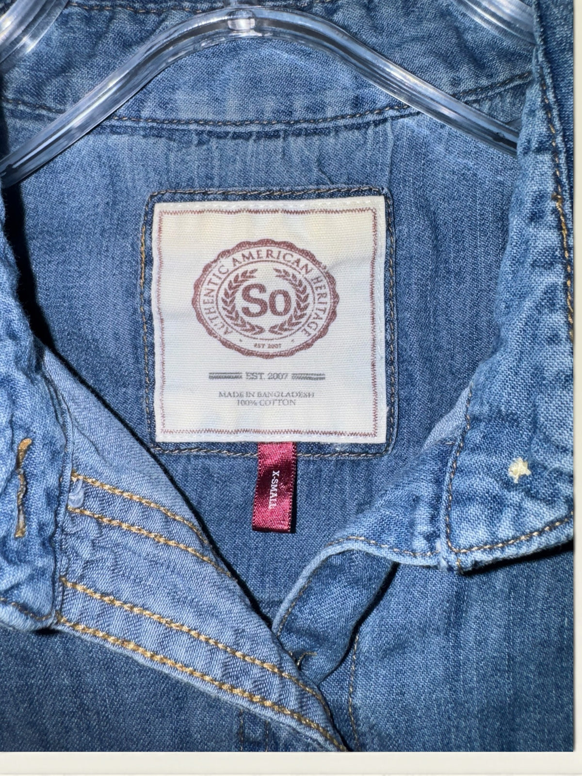SO Double-Pocket Chambray Shirt