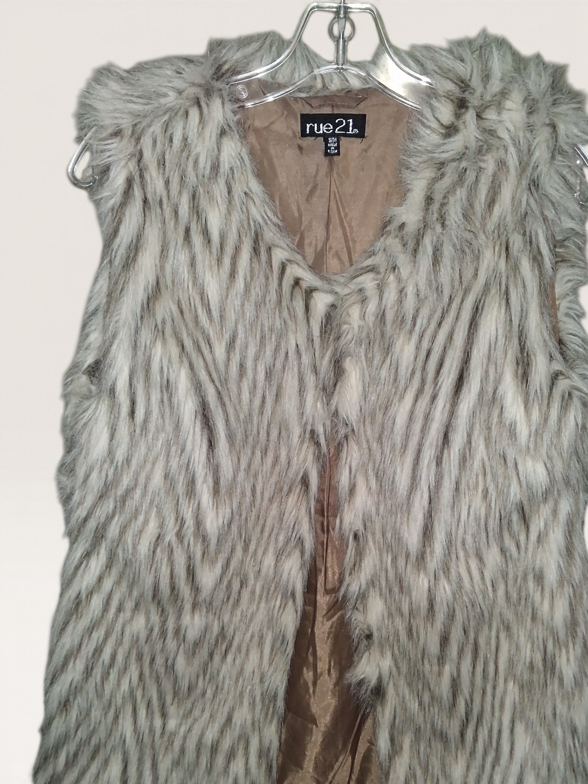 rue21 Shaggy Faux Fur Open-Front Vest