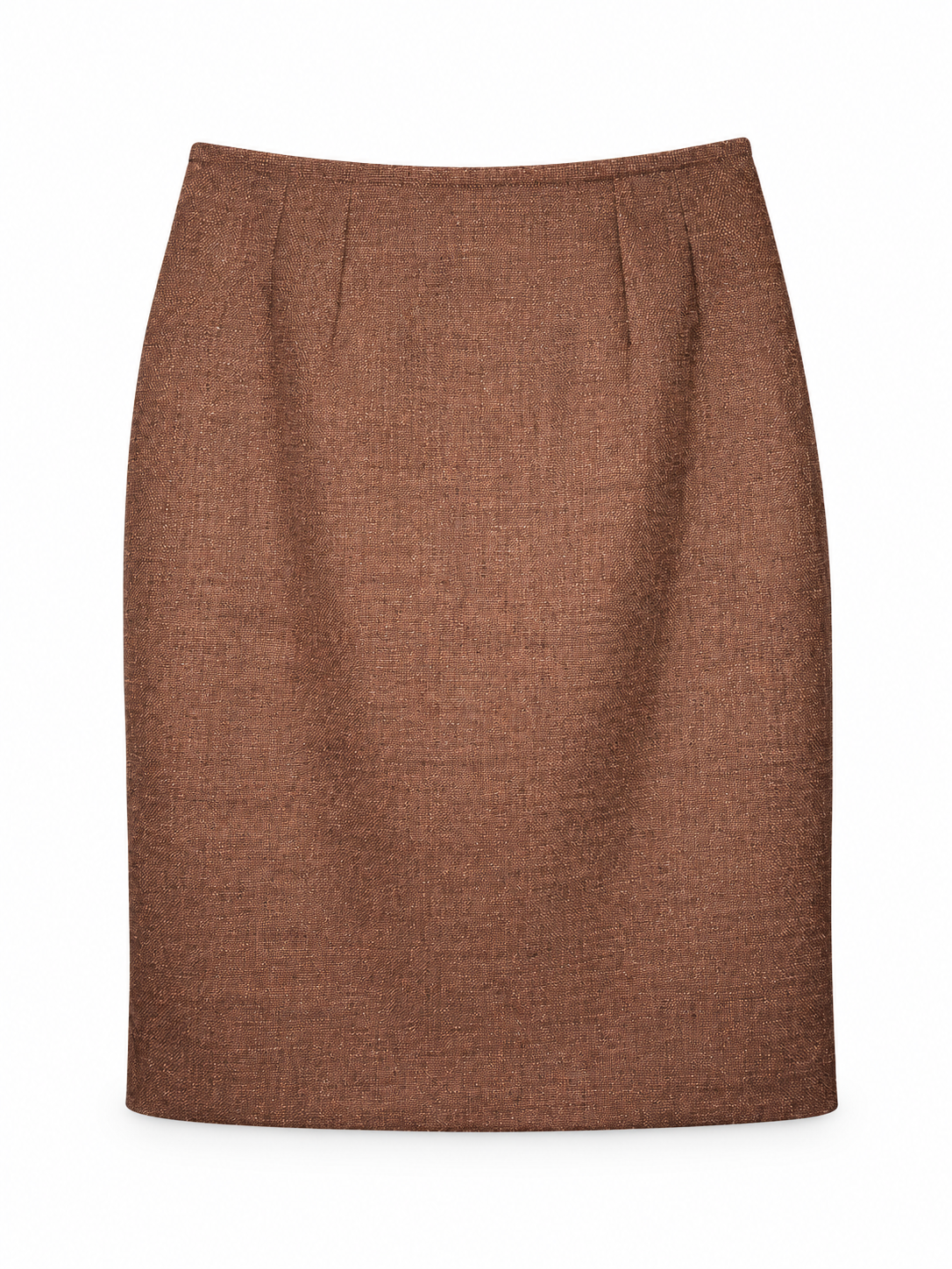 Le Suit Yellow Jacket & Brown Skirt Two-Piece Suit