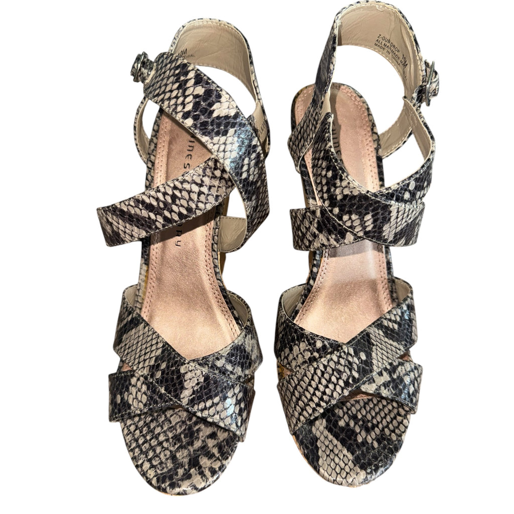 Chinese Laundry Snake Print Cork Wedge Sandals