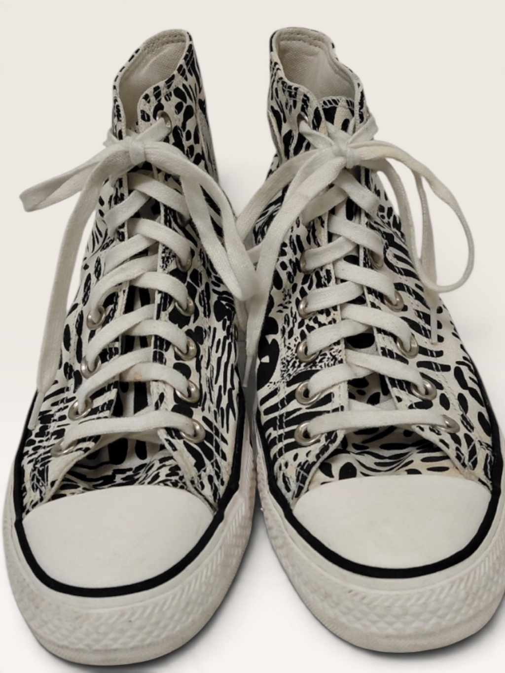 Converse Chuck Taylor All Star Black & White Animal Print High Tops