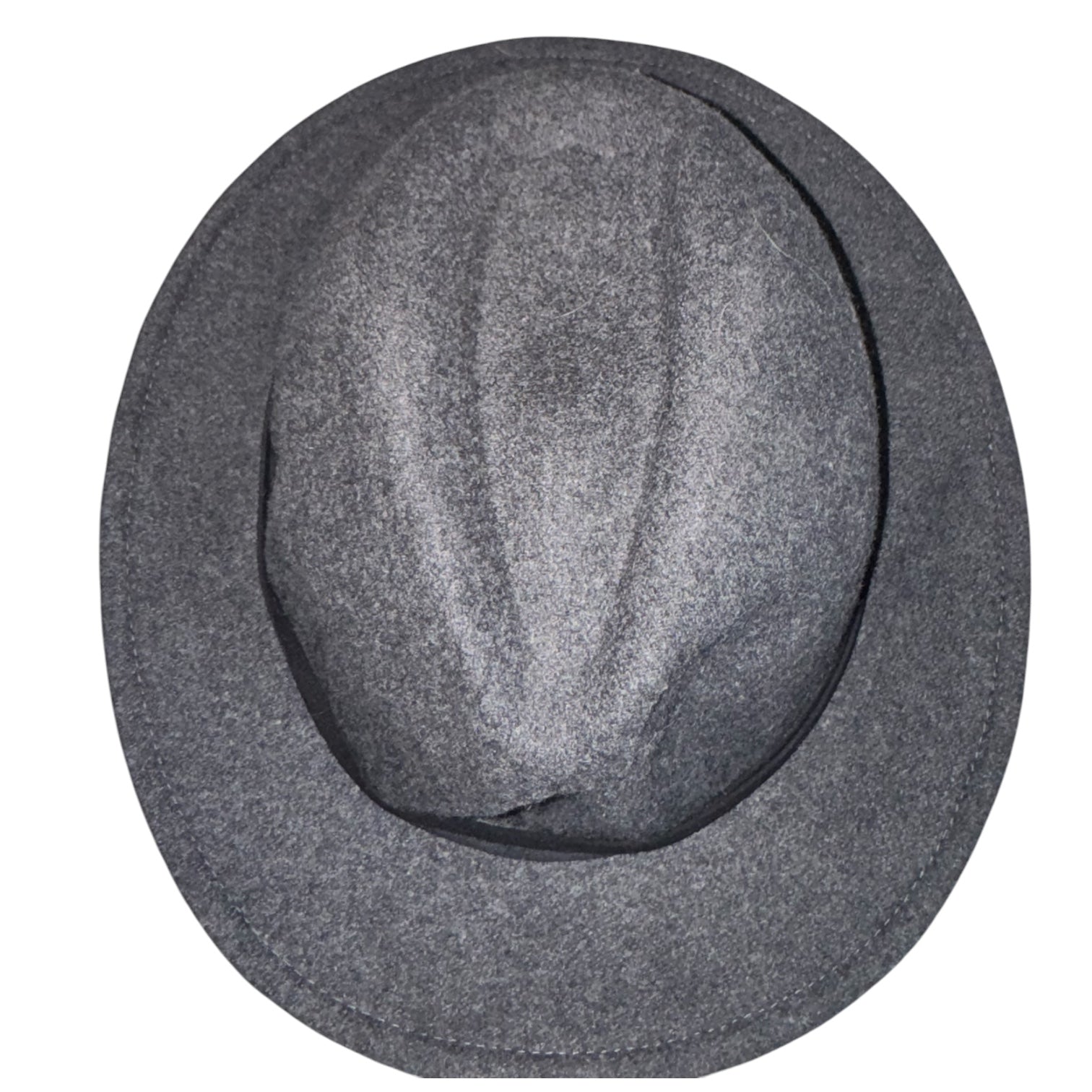 Charcoal Gray Wool Blend Fedora Hat | Classic Wide Brim Unisex Style