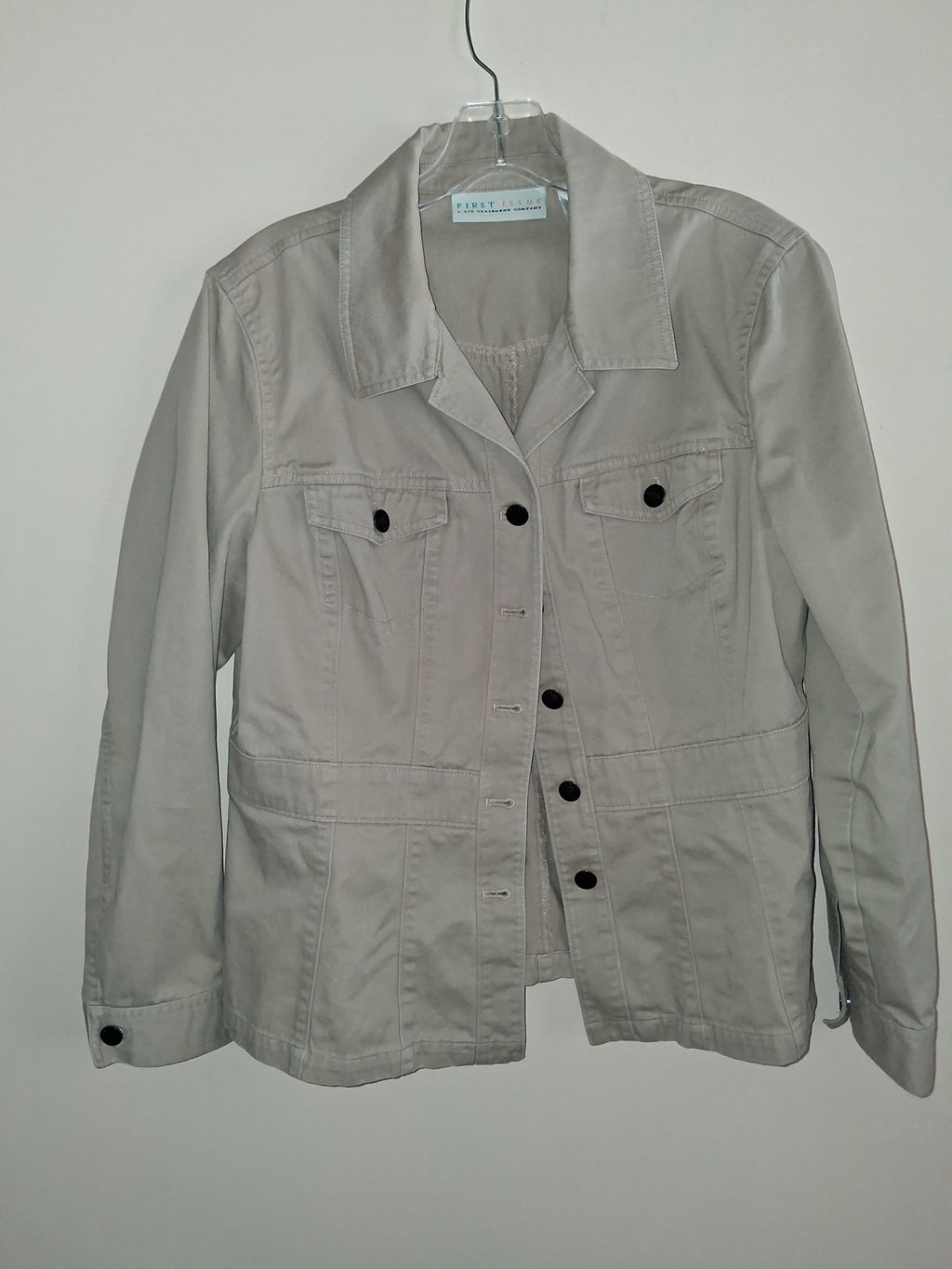 First Issue by Liz Claiborne Khaki Cotton Utility Jacket