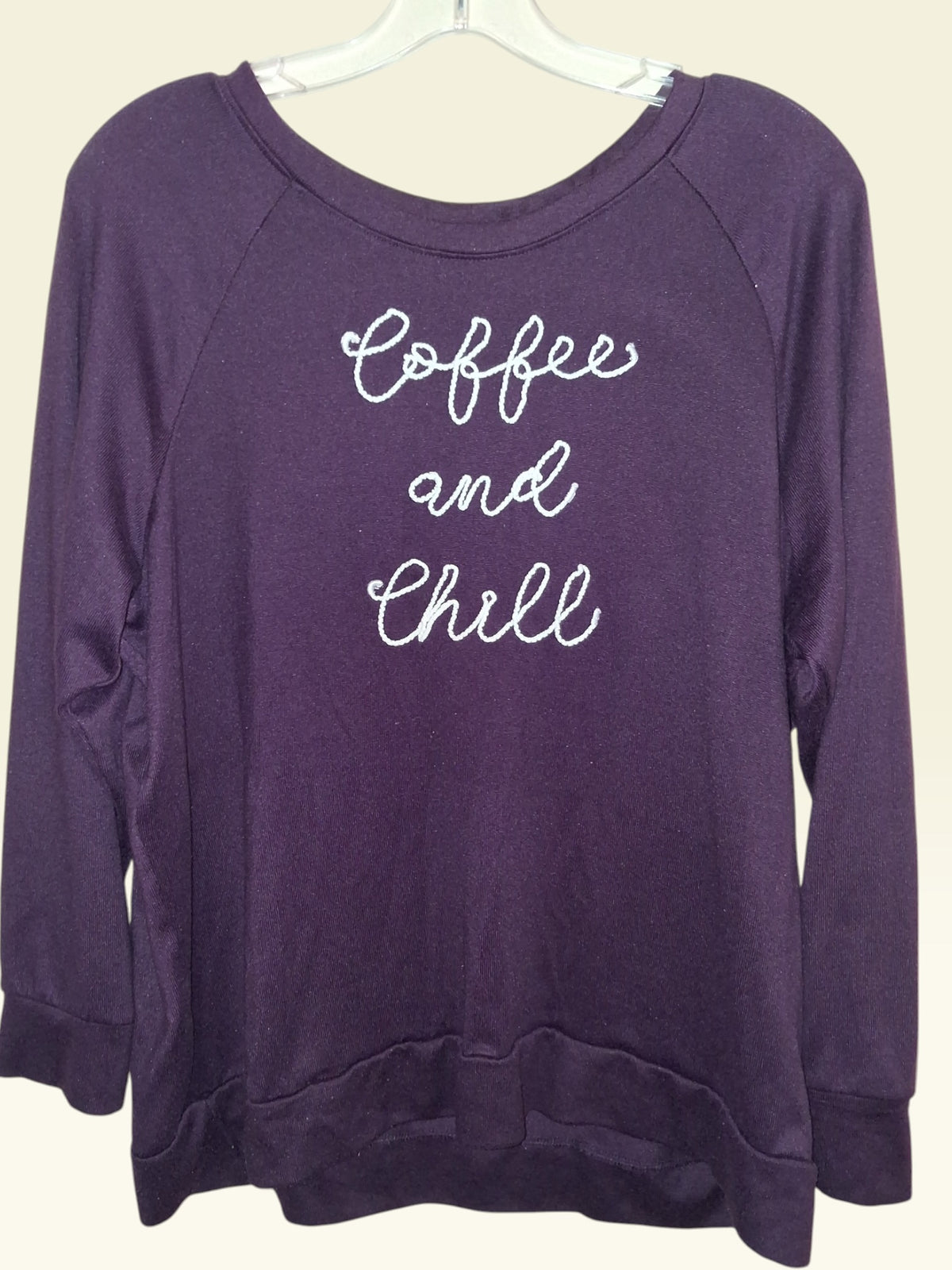 Secret Treasures “Coffee and Chill” Purple Pajama Set