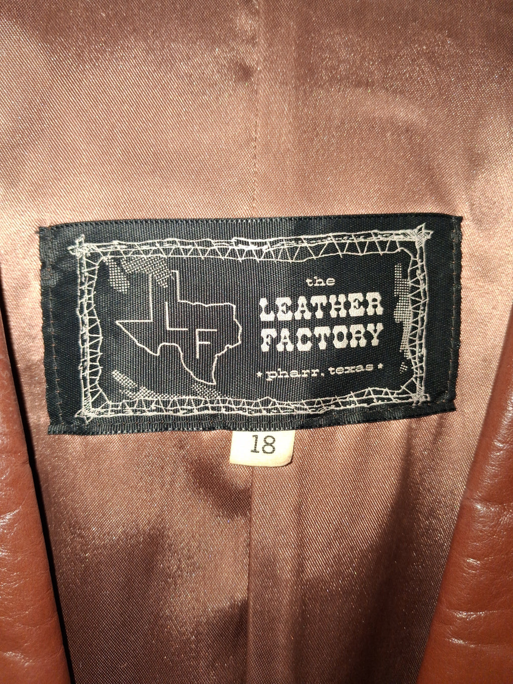 The Leather Factory Texas Brown Leather Long Coat