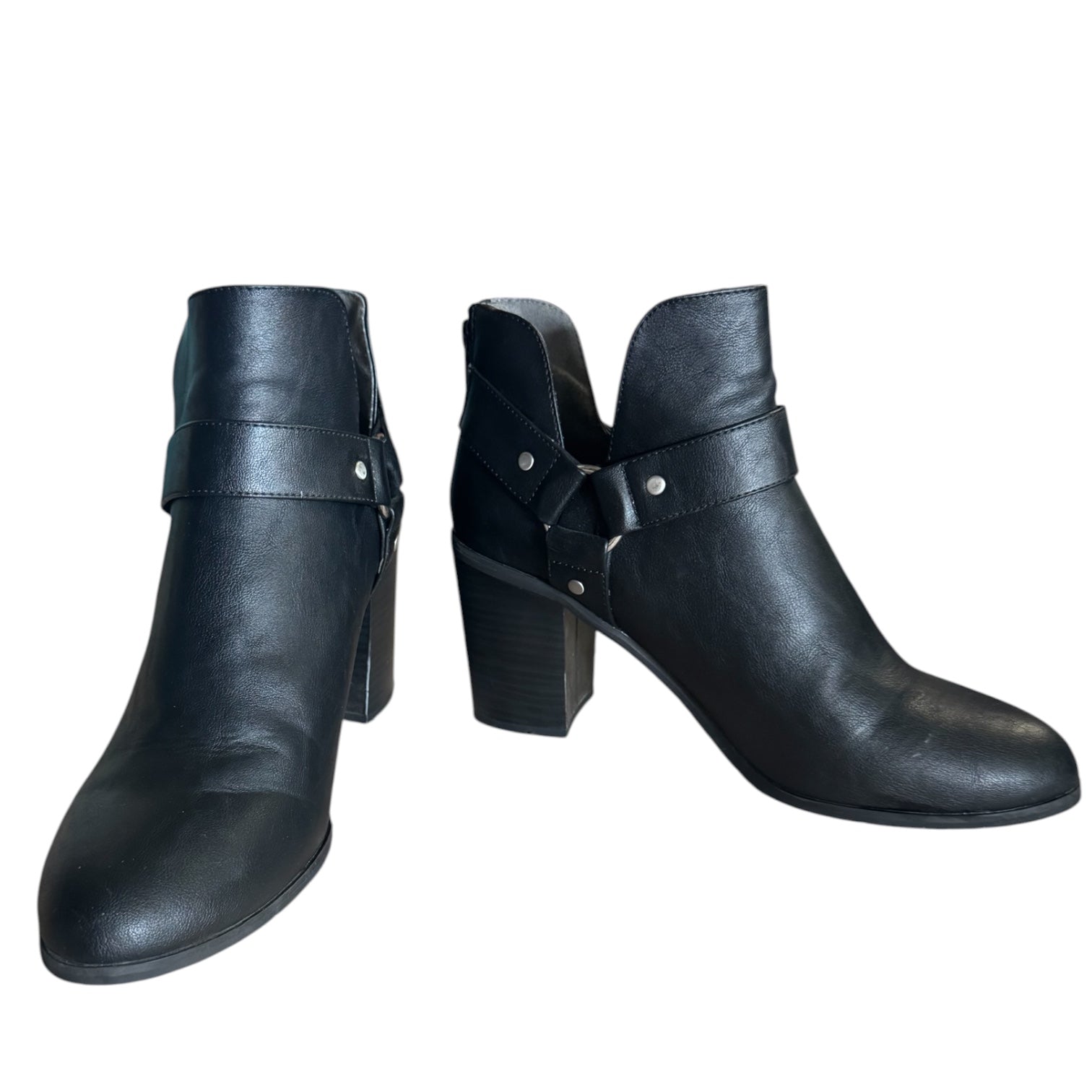 Black Harness Ankle Booties
