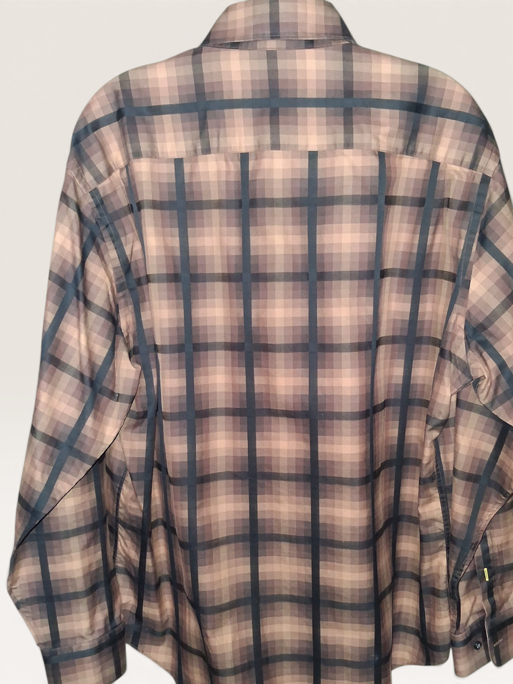 Haupt Regular Fit Navy & Rust Plaid Button-Down Shirt