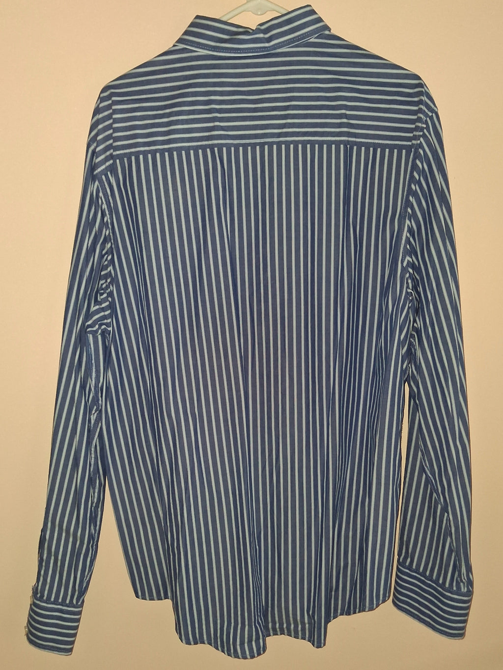 Aéropostale Blue & Cream Striped Cotton Shirt
