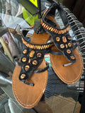 Boho Beaded Gladiator Sandals