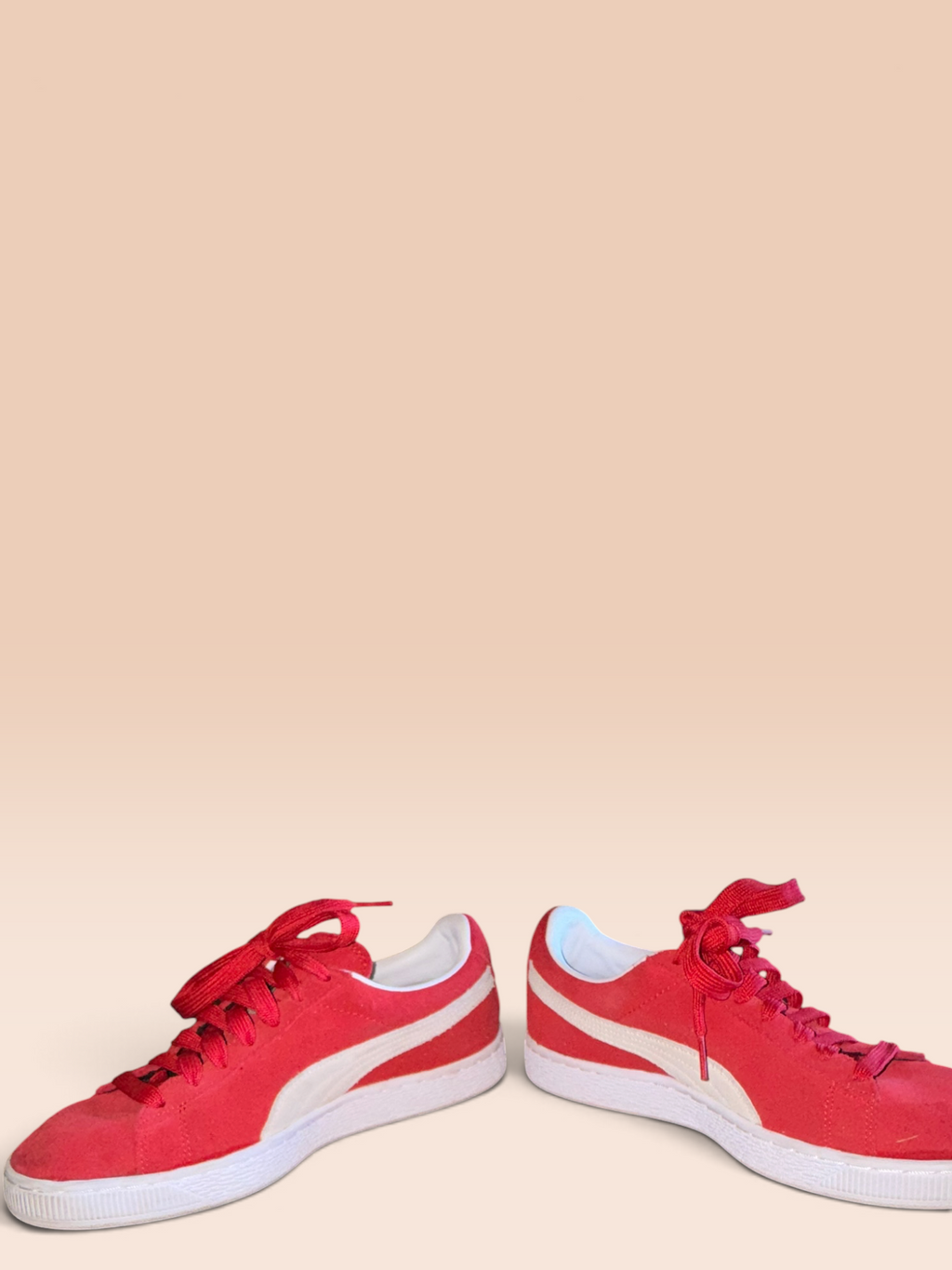 Puma Red Suede Sneakers