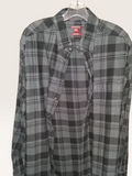 Merona Gray & Black Plaid Flannel Button-Down Shirt