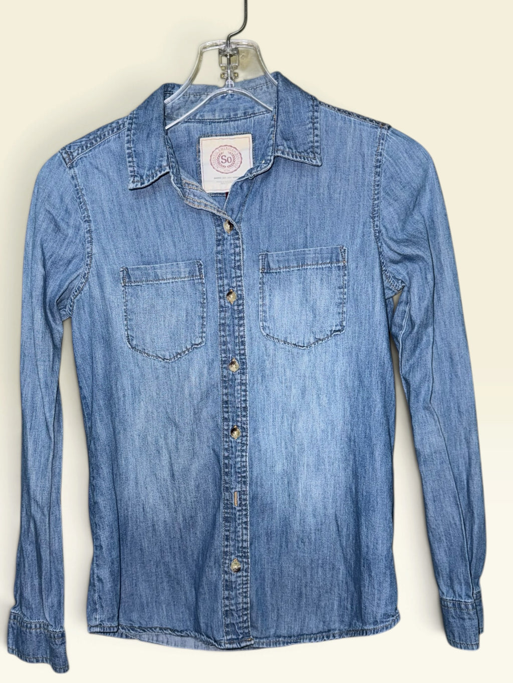 SO Double-Pocket Chambray Shirt