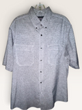 Roundtree & Yorke Heather Gray Outdoor Button-Up