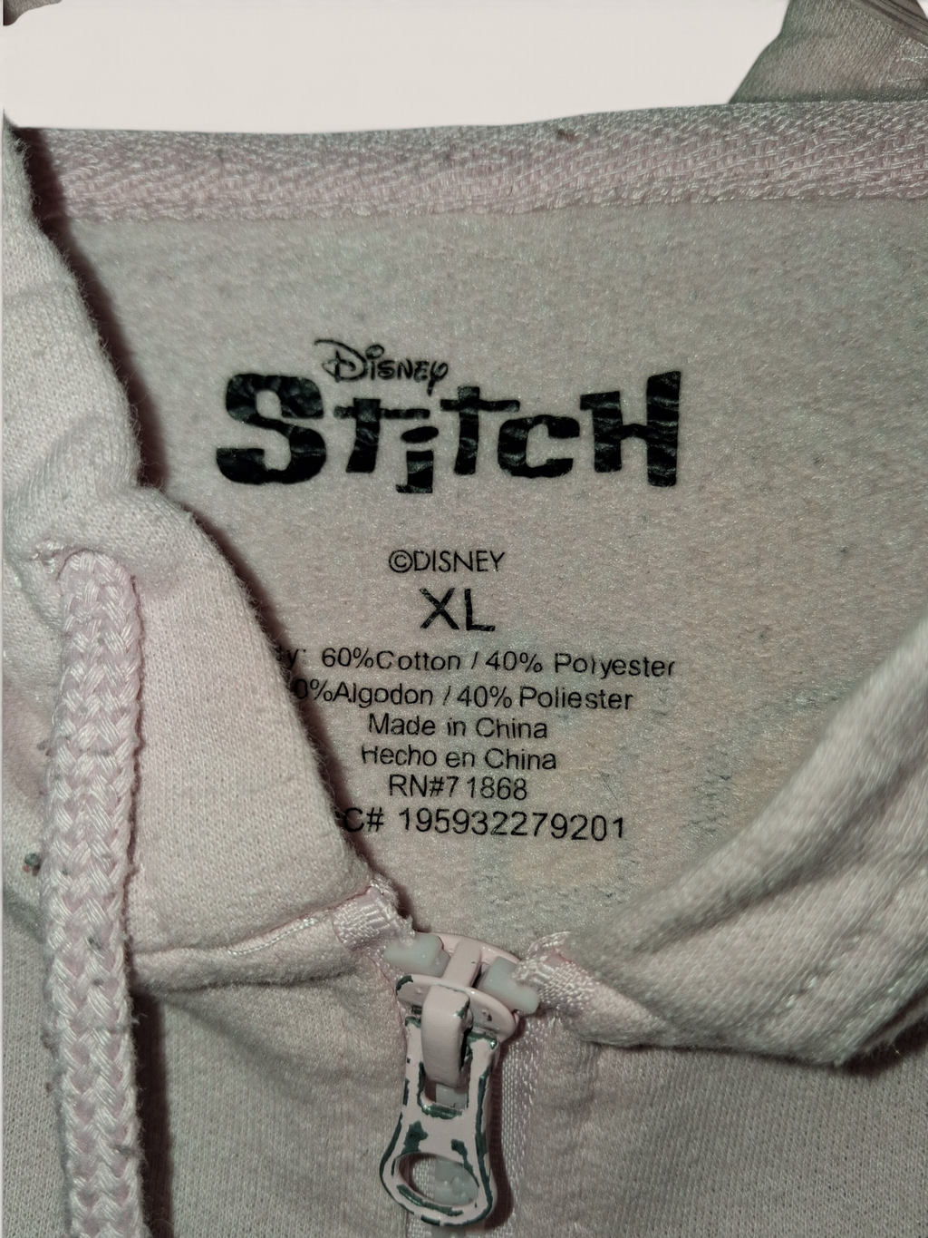 Disney Stitch Pink Cozy Attitude Graphic Zip-Up Hoodie