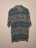 Vintage Bugle Boy Abstract Pattern Short Sleeve Shirt
