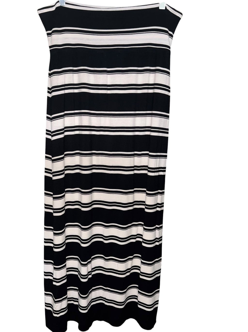 Max Studio Black-and-White Striped Maxi Skirt