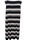 Max Studio Black-and-White Striped Maxi Skirt