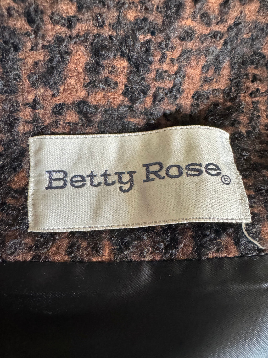Vintage Betty Rose Brown & Black Textured Jacket & Skirt Set