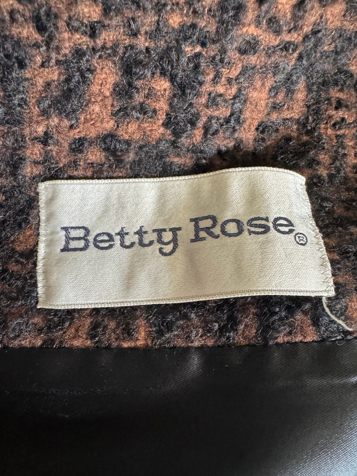 Vintage Betty Rose Brown & Black Textured Jacket & Skirt Set