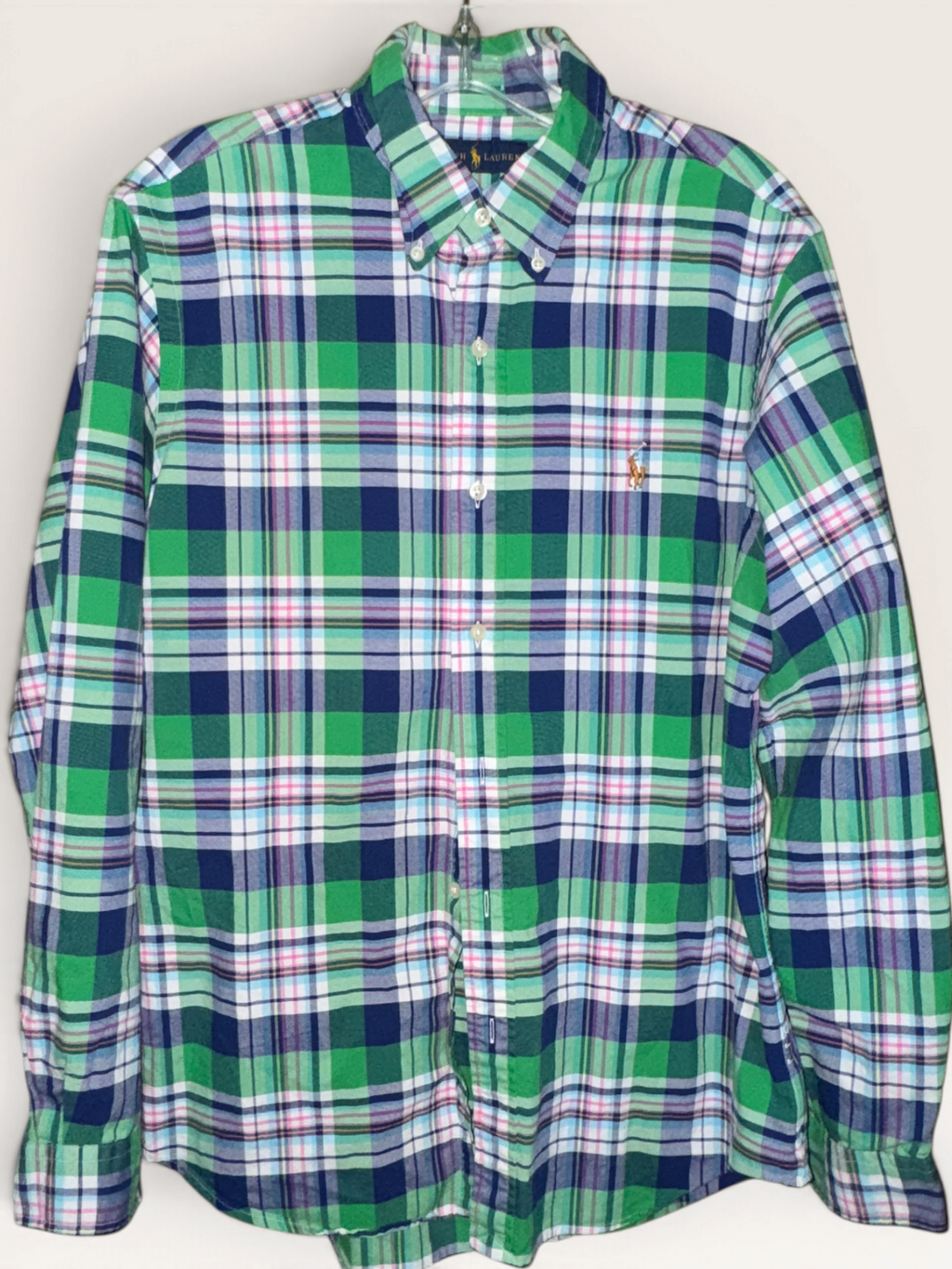 Ralph Lauren Green Multicolor Plaid Shirt