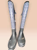 Coach Signature C Tall Lace-Up Rain Boots