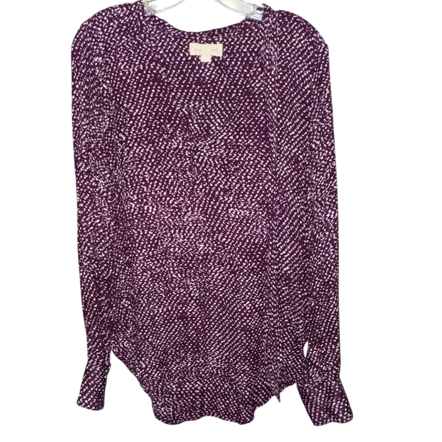 Cloth & Stone Burgundy Printed Blouse