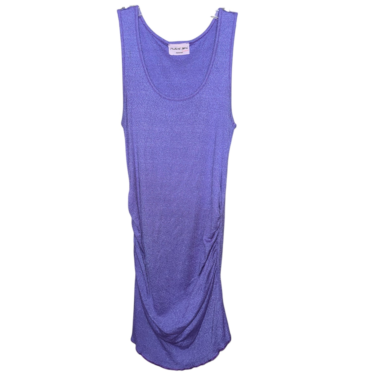 Michael Stars Maternity Purple Ruched Tank Dress