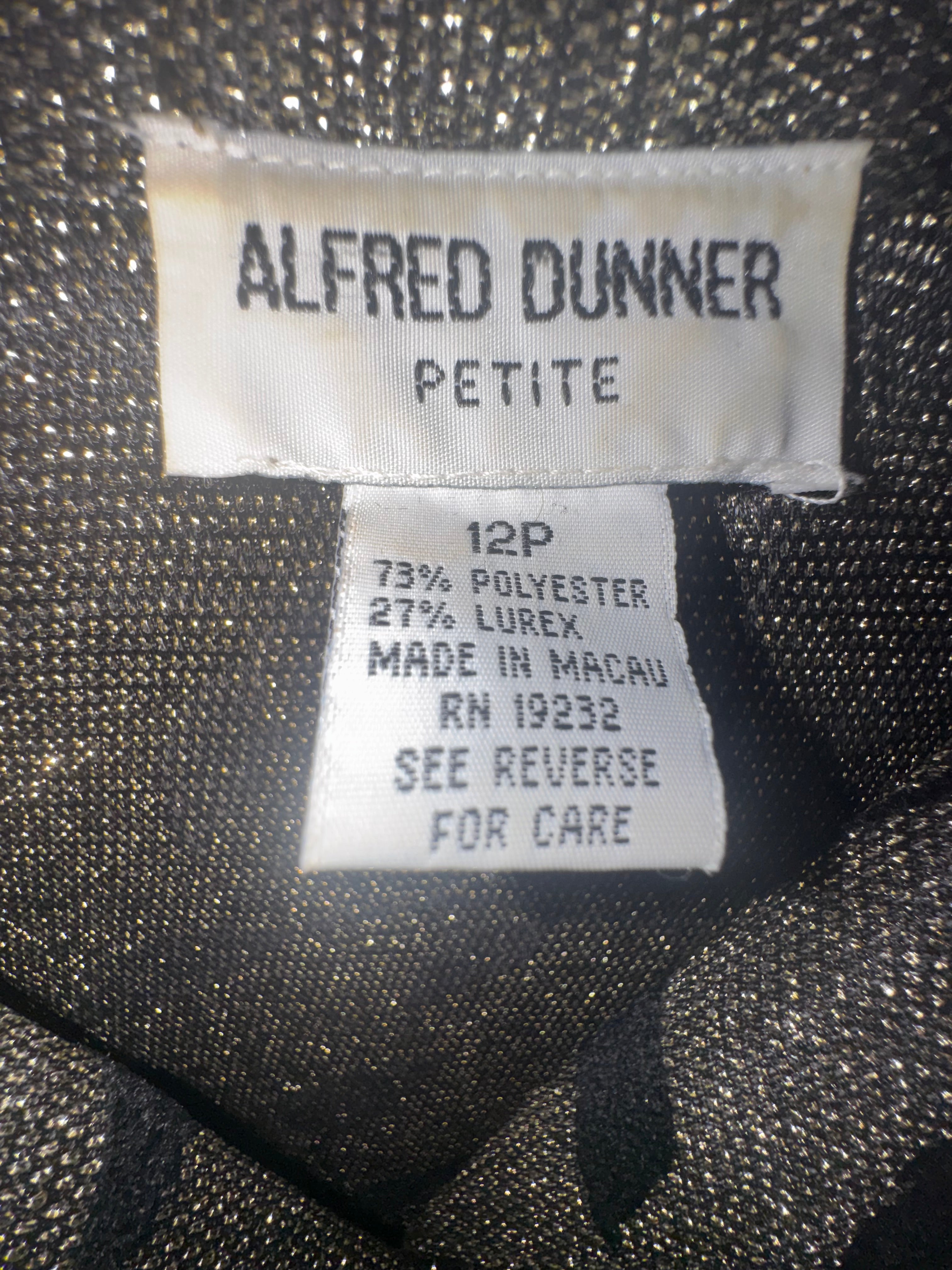 Alfred Dunner Petite Metallic Floral Blouse