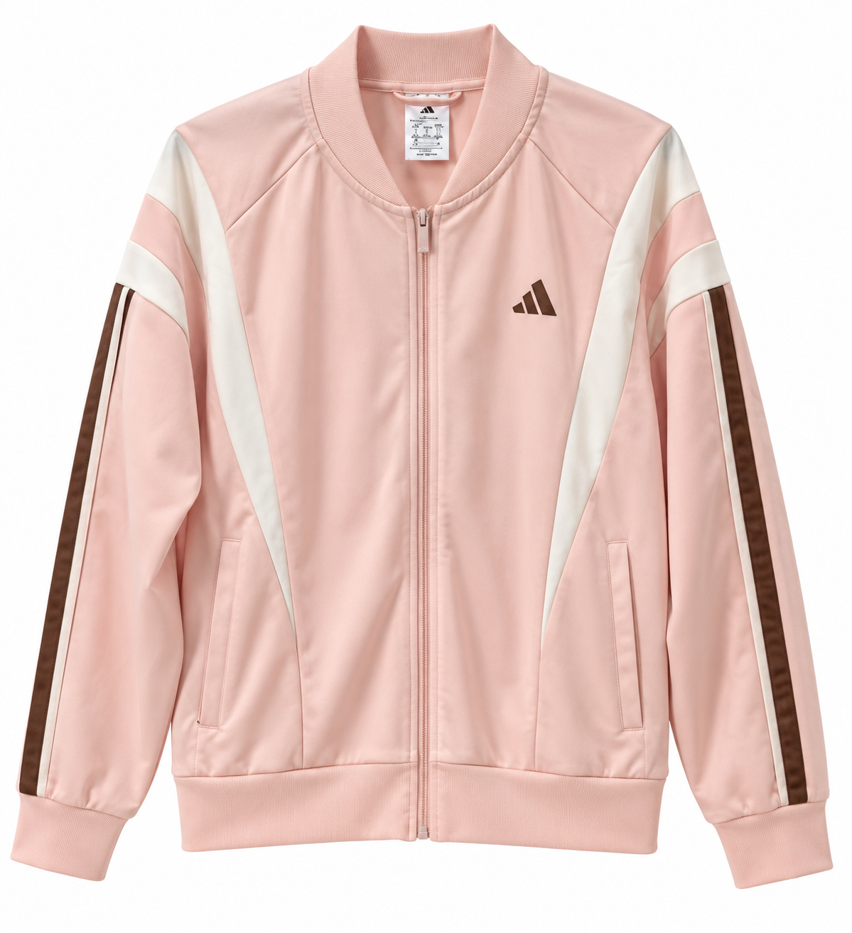 Adidas Blush Pink & Brown Two-Piece Tracksuit