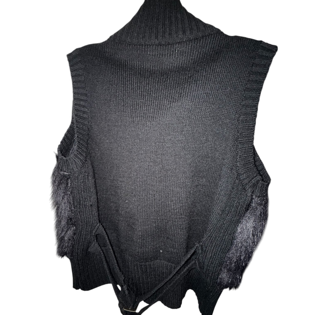 Maurices Women's Faux Fur Knit Vest