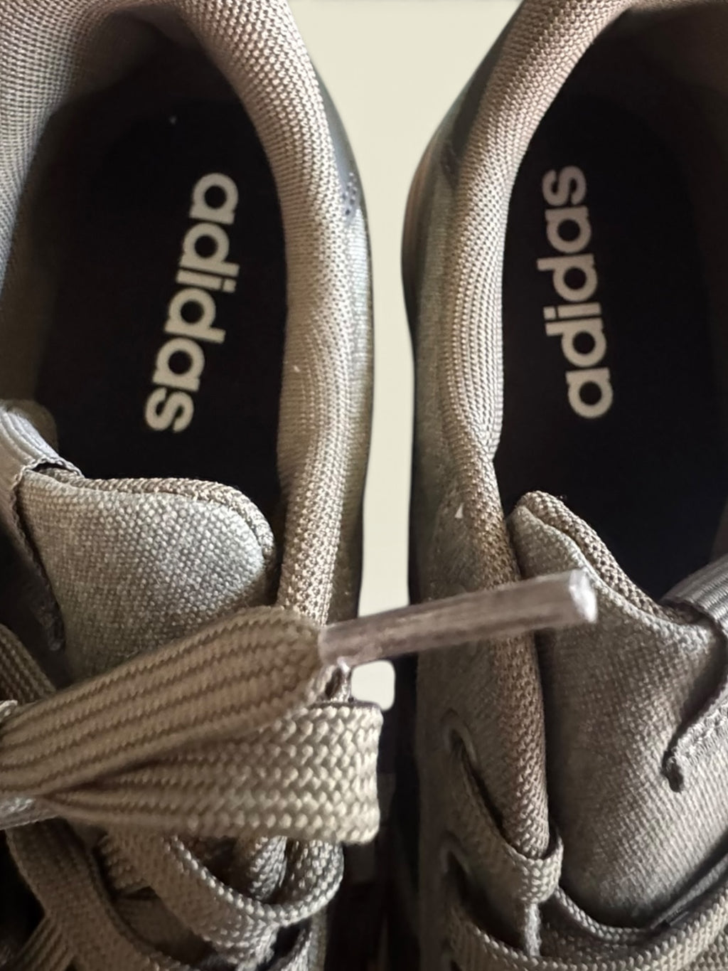 Adidas Canvas Sneakers with Black Stripes & Gum Soles