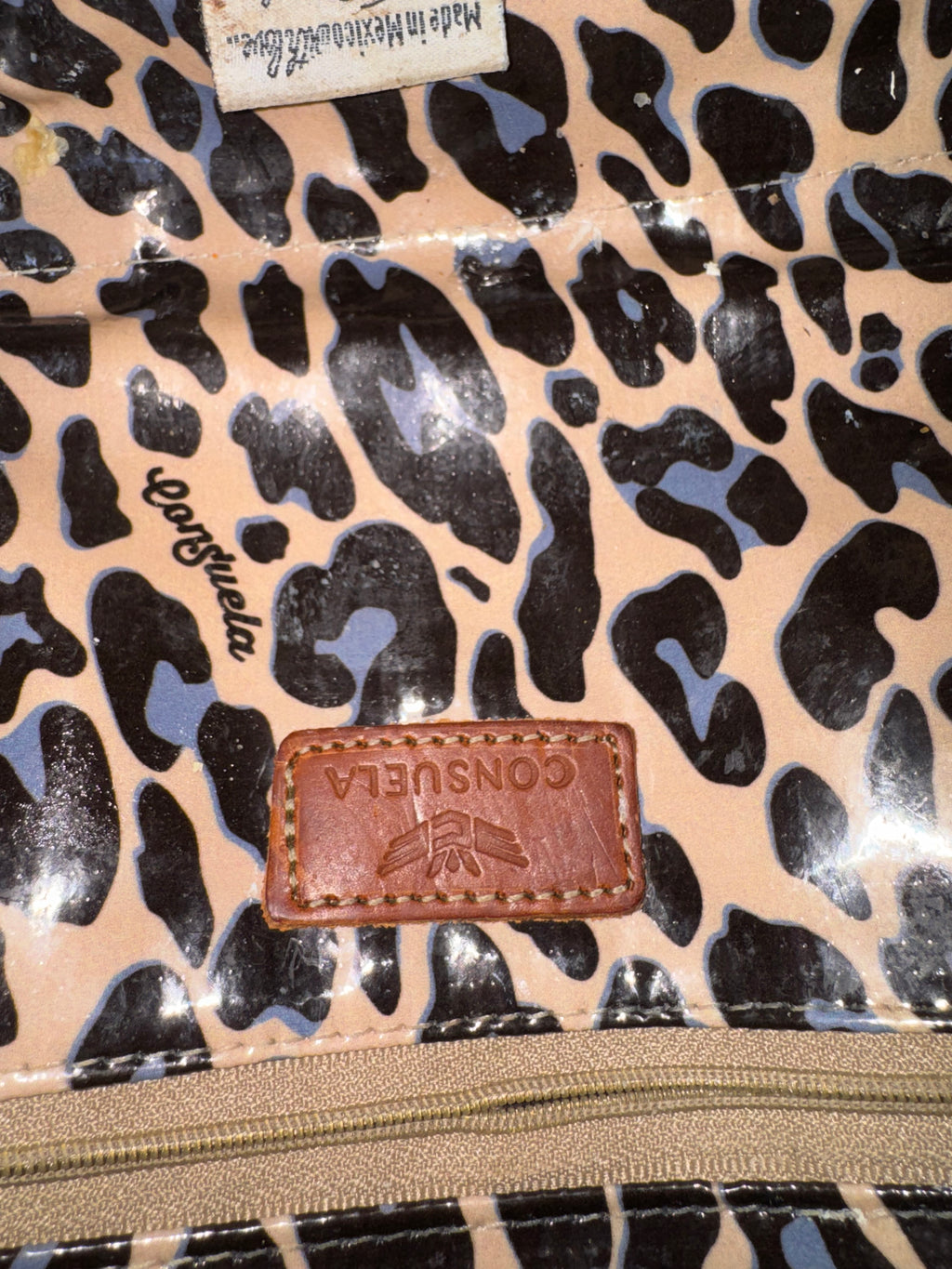 Consuela Mixed-Print Dome Satchel Handbag