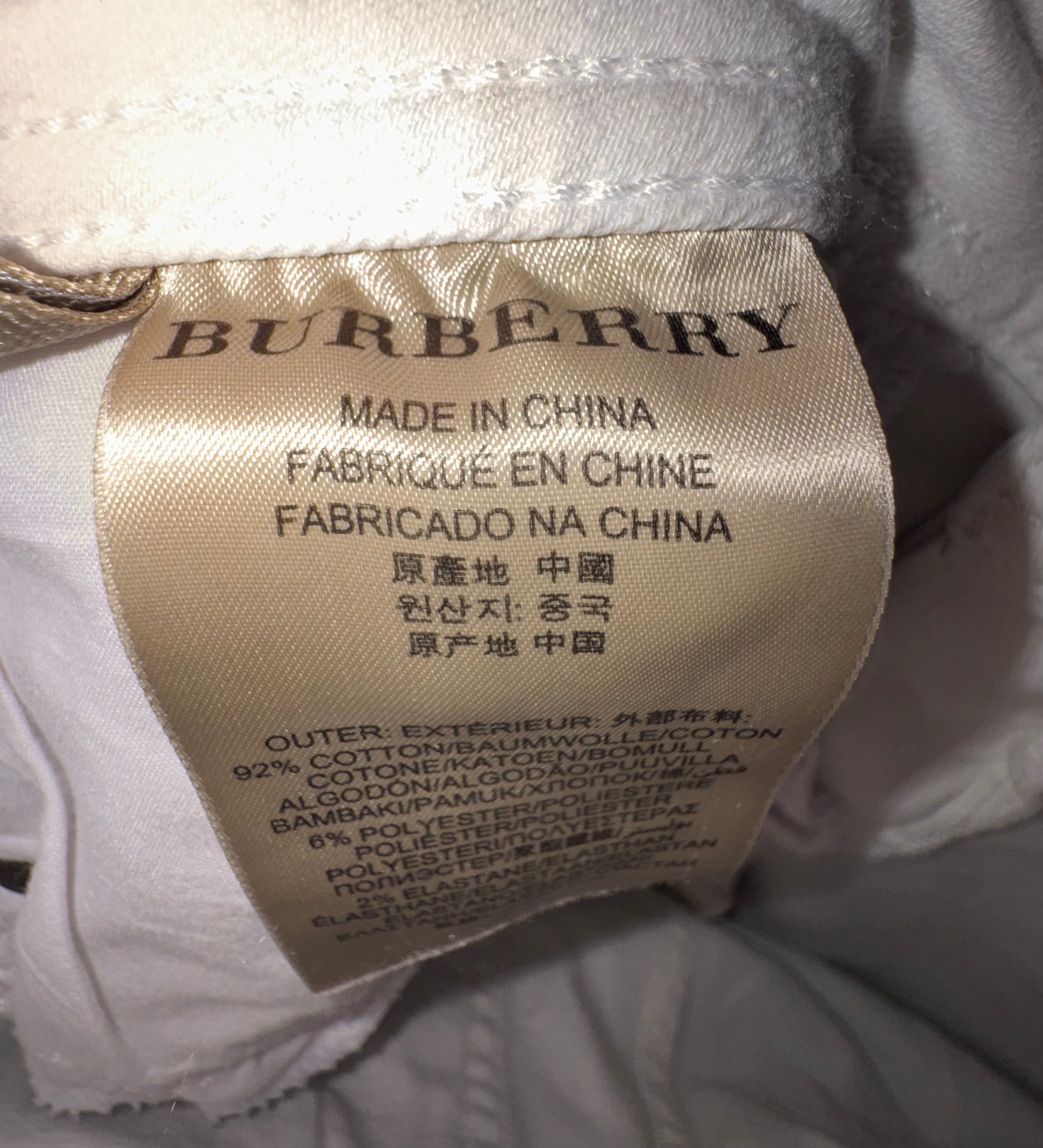 Burberry White Skinny Jeans