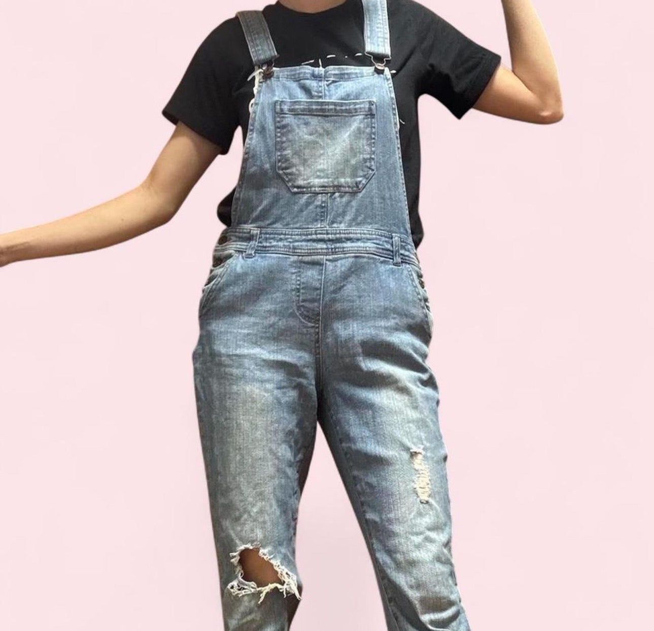 Vanilla Star Distressed Denim Overalls