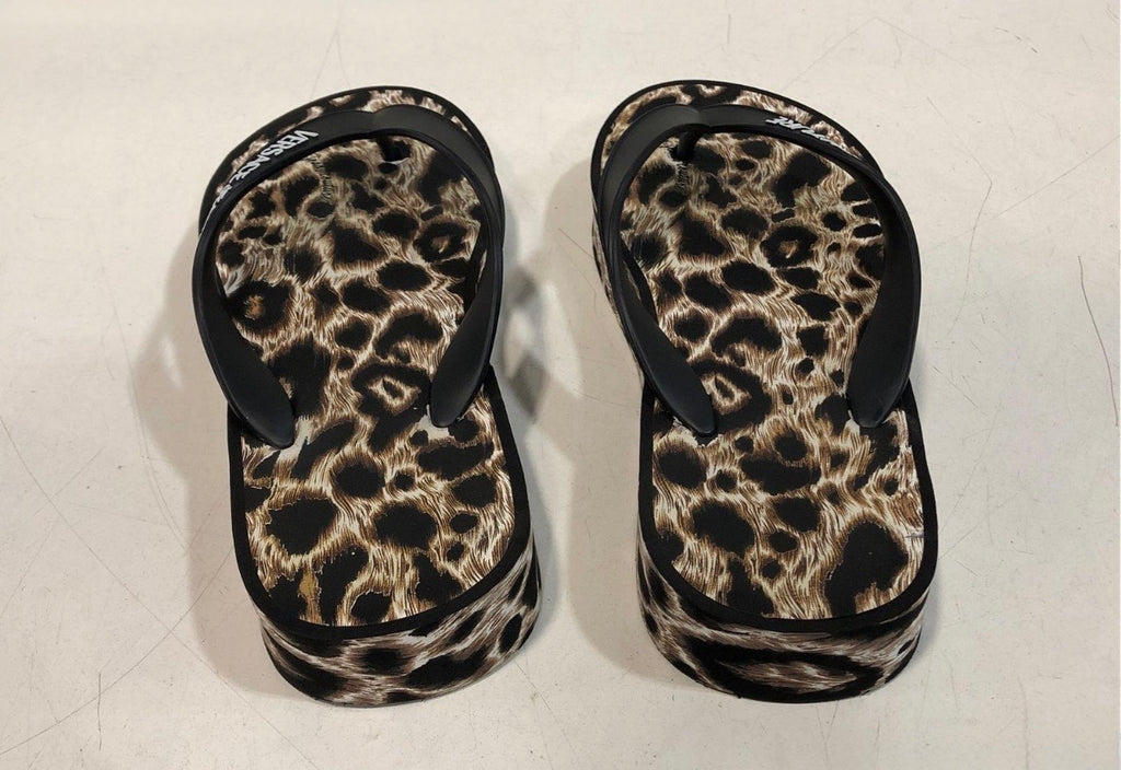 Versace Jeans Couture Leopard Platform Flip Flops