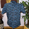 Daniel Cremieux Black and Blue Guitar Patterned Shirt