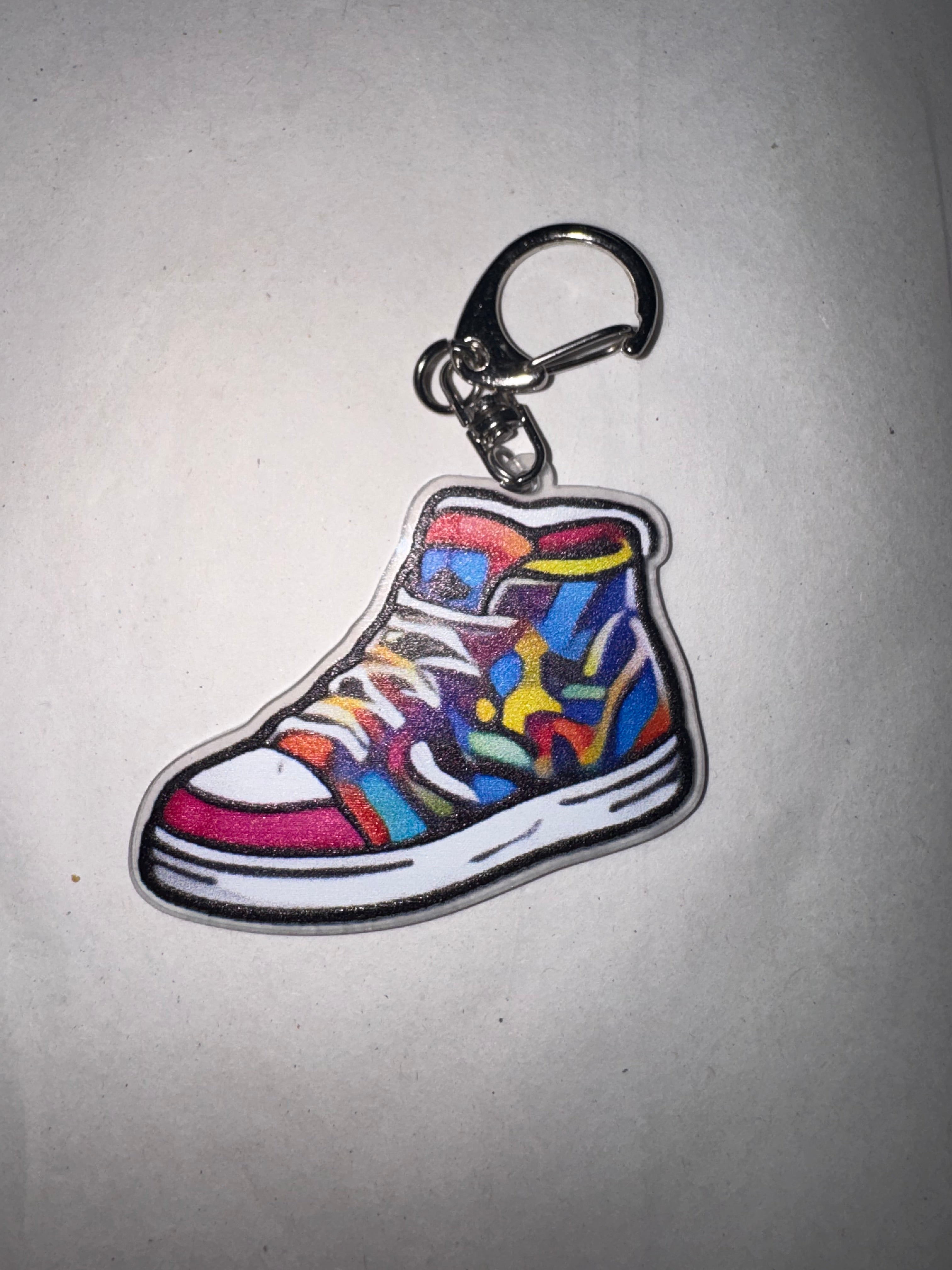 Color Splash Sneaker Acrylic Keychain
