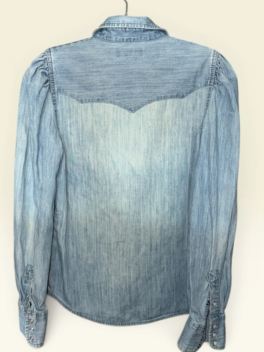 Lauren Ralph Lauren Puff-Sleeve Western Denim Shirt