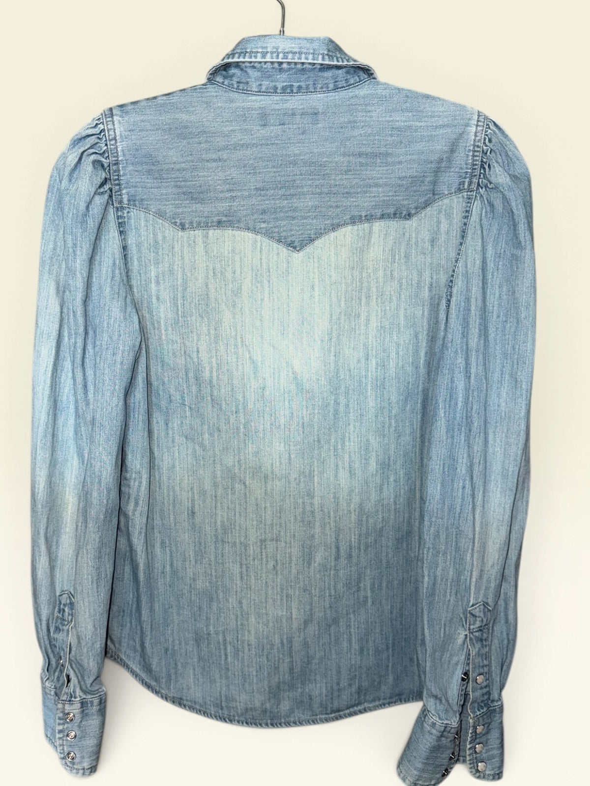 Lauren Ralph Lauren Puff-Sleeve Western Denim Shirt